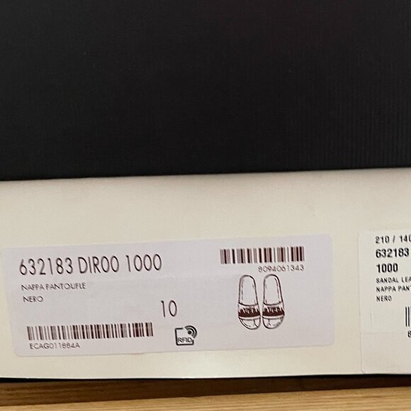 Gucci Mens 632183 Black Rubber 'Original Gucci' Slides Sandals, Sz. Gucci 8, 10 - Picture 12 of 15